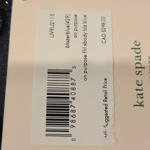 NWT KATE SPADE ON PURPOSE FLORAL CROSSBODY / CLUTCH BLAZER BLUE - Picture 4 of 9